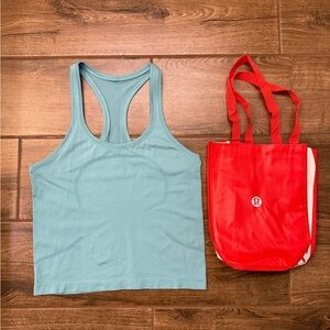 Lululemon Swiftly Tech Racerback Tank Top Race Length, Tidal Teal Size 8